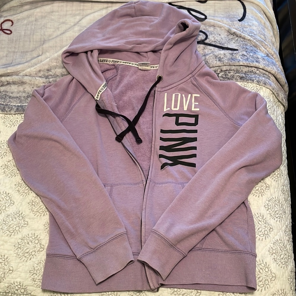 “PINK” Light Purple Zip Up Hoody